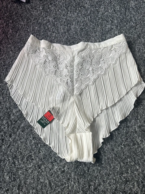 Mutandine vintage St Michael pieghevoli bum pieno Knickers UK L 16-18 