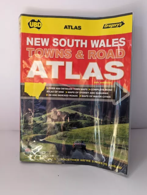 New South Wales NSW Towns & Roads Atlas 5th ed UBD Book 2012 Street Directory