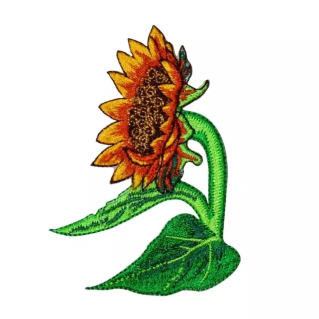ID 6903B Sunflower Blossom Patch Summer Garden Bloom Embroidered IronOn Applique