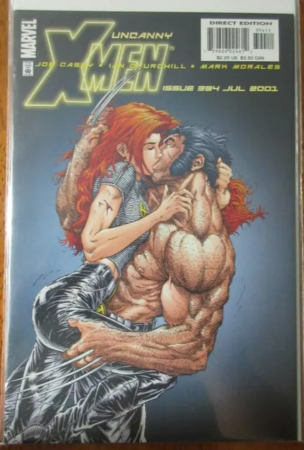 Uncanny X-Men #2001 Marvel Comic Book VF/NM Newstand Jean Grey / Wolverine Kiss