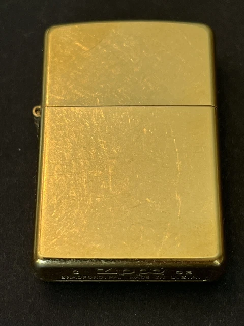 2003 Zippo Brushed Brass Lighter "Gold Dust" w/Case - Sealed