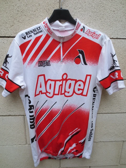 VINTAGE Maillot cycliste ADAF LOUVIGNE du DESERT cycling jersey