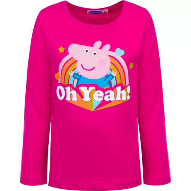 Peppa Pig Wutz Langarmshirt Pink Mädchen Baumwolle Pullover Frühjahr TH1242