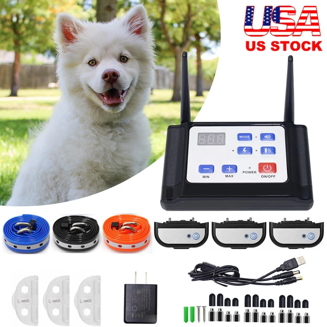 WIRELESS ELECTRIC DOG Fence Pet Containment System Shock Collar For