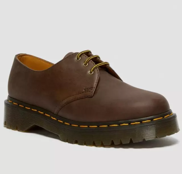 Dr Martens 1461 Crazy Horse Dark Brown Mens / Womens Shoes, UK Sizes.