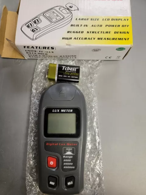 DyTesa digital lux light meter portable actionometer range .1 to 200,000 lux