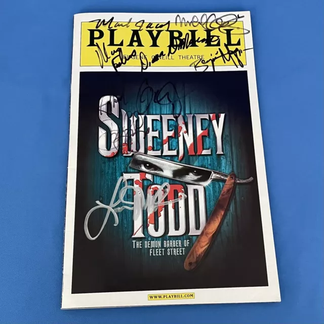 Sweeney Todd Playbill October 2005 Autographed by 8 or 9 at stage door VG