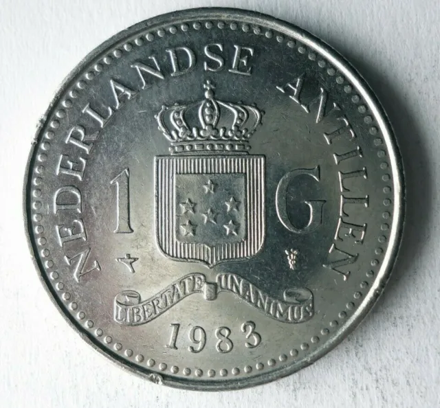 1983 NETHERLANDS Antilles GULDEN - Hard to Find Coin Antilles #3