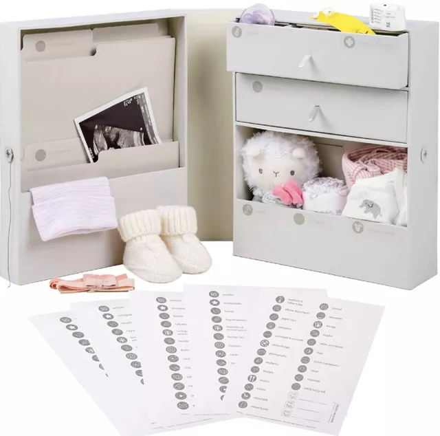 Hapinest Baby Keepsake Organizer Memory Box,Newborn Registry & Baby Shower Gifts