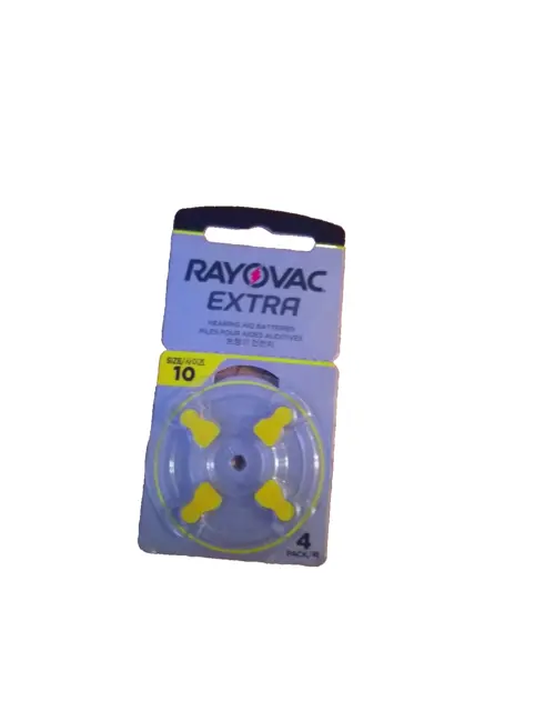 Rayovac Extra Advanced Hörgerät Batterien Größe 10 x 4 Zellen (gelb)
