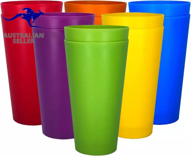 32 Ounce Plastic Tumblers/Large Drinking Glasses/Party Cups/Iced Tea Glasses,