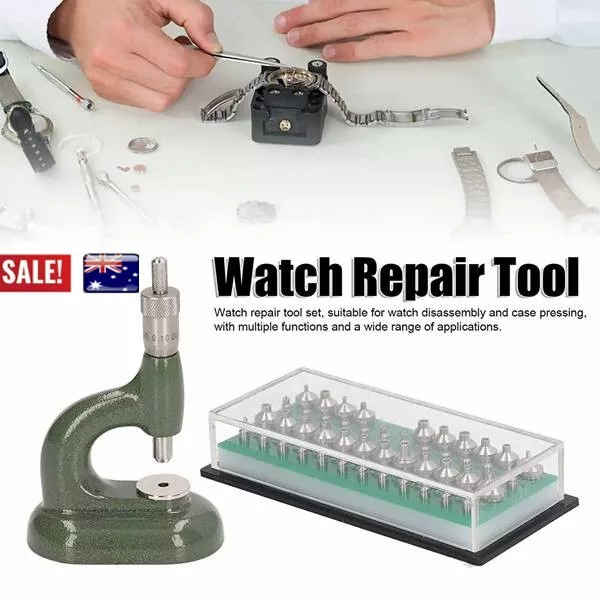 Watch Repair Staking Tool Press Set Watchmaker Jewelling Punching Kit DIY