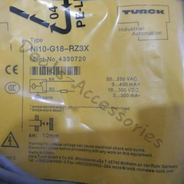 New in box Turck NI10-G18-RZ3X Inductive Sensor (1PCS)
