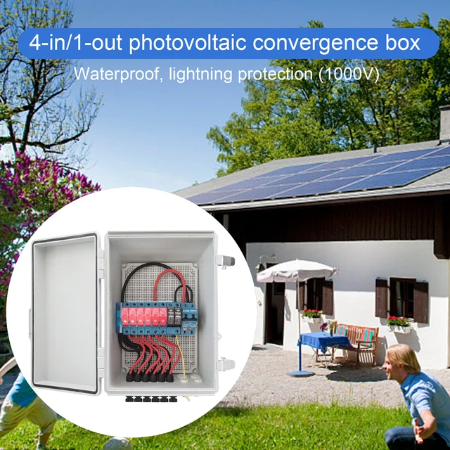 Pv Array Connection Box 15A 1000V SOLAR PV Combiner Box Connection Box 4/6 Strings Circuit ...