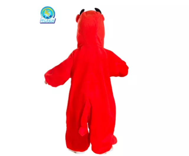 Diavoletto Peluche Baby Costume Carnevale Bambino Bimbo Maschera - VARIE TAGLIE 2