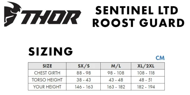 Thor Sentinel Pro Ltd Roost Déflecteur Motocross Corps Armure Adulte 2