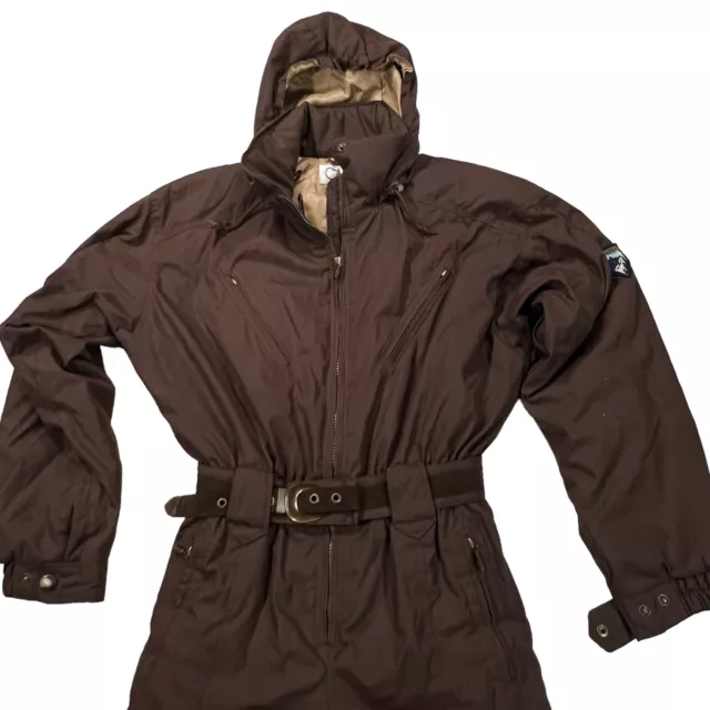 Obermeyer Snow Suit Womens 10 Brown Ski Snowboard Winter Snowsuit Skiing