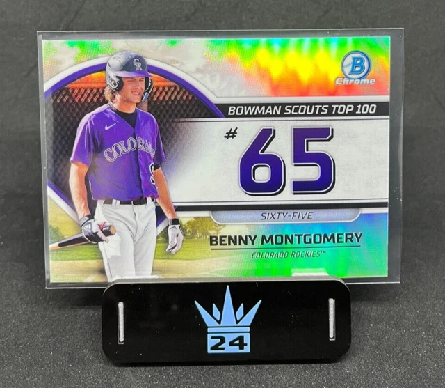 BENNY MONTGOMERY 2023 Bowman Top 100 Prospects BTP65 Colorado Rockies