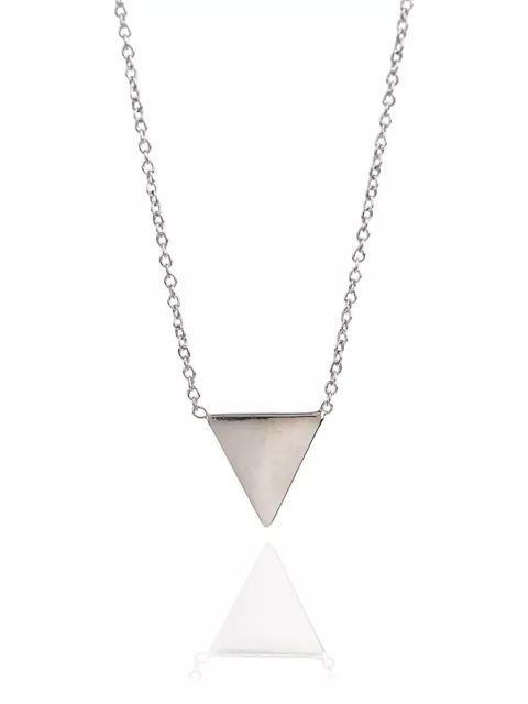 Adina Reyter Tiny Solid Triangle Sterling Silver Necklace NEW