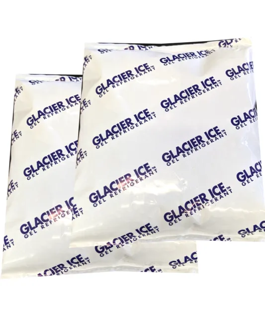 Lot of 2 - Glacier Ice Gel refrigerant ice pack for Shipping, Camping, cooler