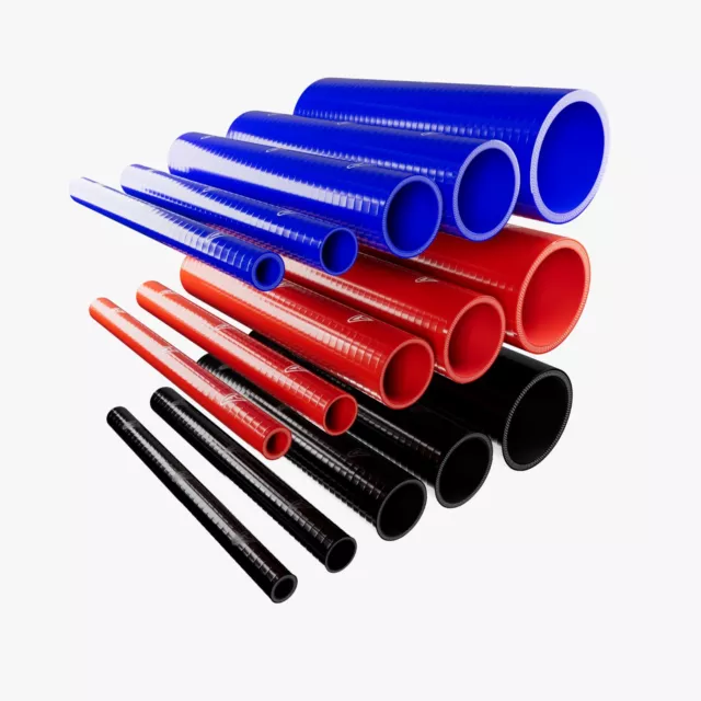 1/4m 1/2m 1m Straight Reinforced Silicone Hose Coolant Water Heater Pipe Metre