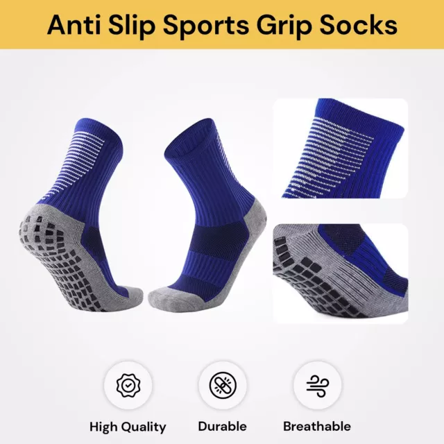 Sports Socks Anti-Slip Skid Hospital Soccer Basketball Football Grip Dots Train 2