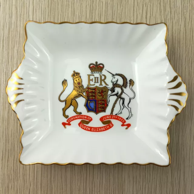 Crown Staffordshire Vintage Queen Elizabeth II Coronation Bone China Dish