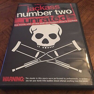 Jackass "Number Two" (DVD, 2006, Unrated) Johnny Knoxville, Steve-O, Bam Margera