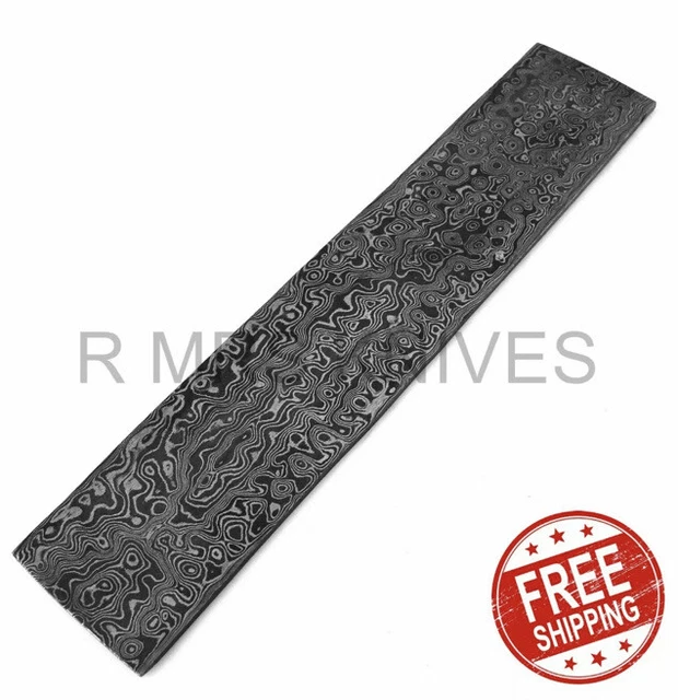 10" HAND FORGED DAMASCUS STEEL Billet/Bar For Knife Making "Rain Drop Pattern 07