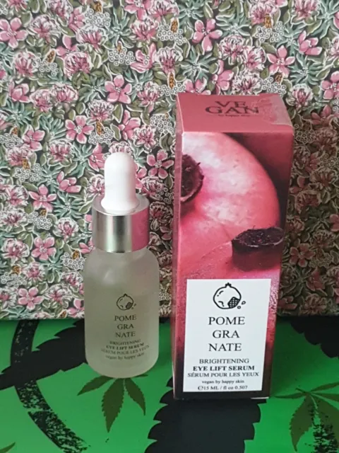 Vegan by happy skin Pomegranate Brightening Eye Lift Serum 15ml Brand New In Box