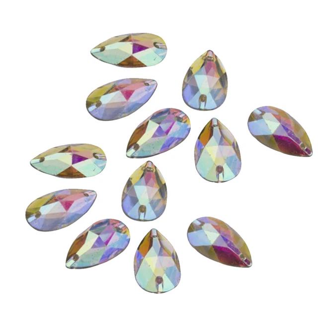 100 PCS Accessoires De Bijoux Perles Cristal Bling Forme Goutte