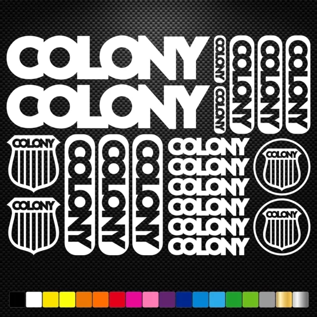 Convient à  Colony BMX 20 Stickers  Adhésifs -Vtt Velo Mountain Bike Dh Freeride