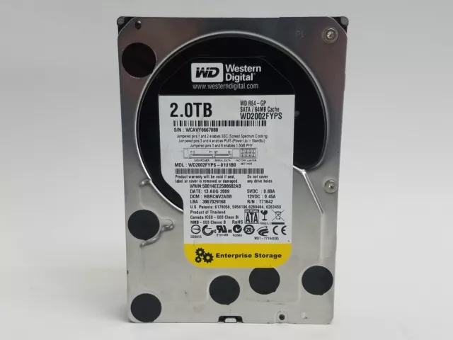 Western Digital RE4-GP WD2002FYPS 2TB 3.5" SATA II Enterprise Hard Drive