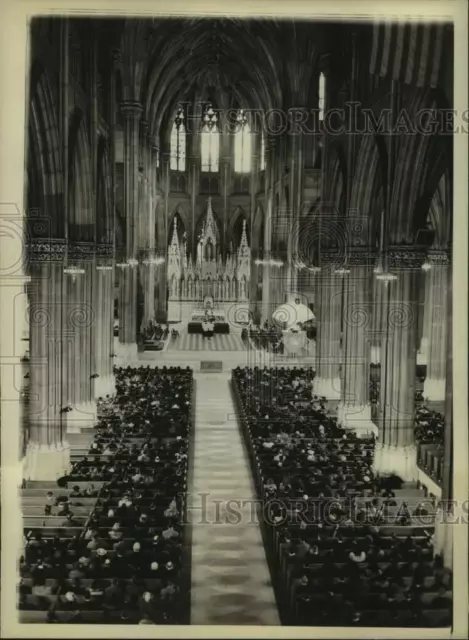 1939 Press Photo Requiem Mass for Pope Pius, St. Patrick's Cathedral, New York