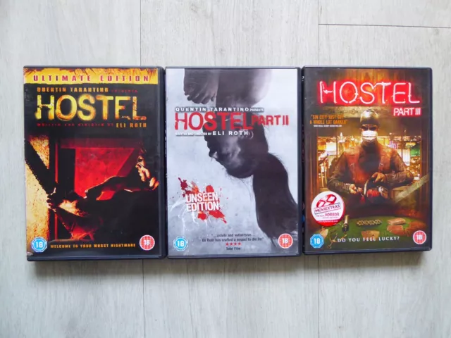 Hostel / Hostel Part 2 / Hostel Part 3 DVD Trilogy Bundle Eli Roth