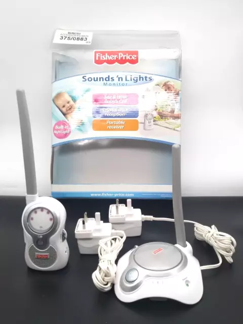 Monitor de bebé Fisher Price Sounds N Lights incorporado luz nocturna sonido claro