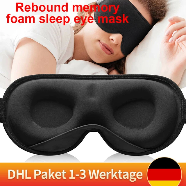 3D Schlafmaske Schlafbrille Augenmaske Augenbinde Blackout Eye Reise Maske DE