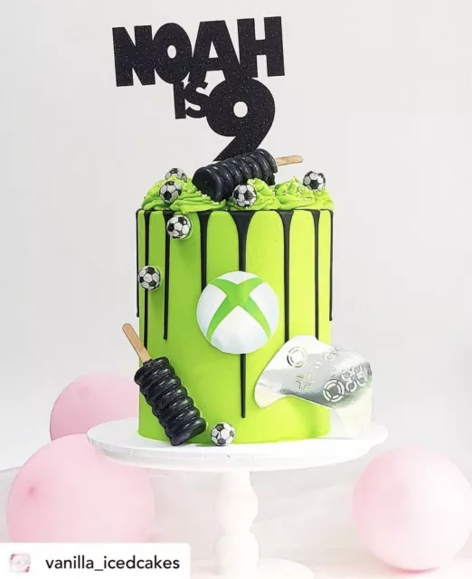 Xbox themed cake topper bundle - Personalise name/age