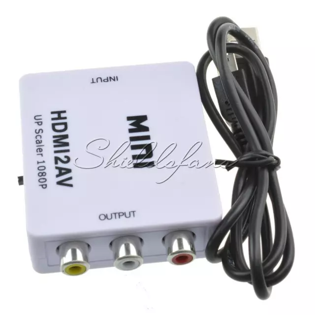 Mini Composite 1080P HDMI to RCA Audio Video AV CVBS Adapter Converter For HDTV