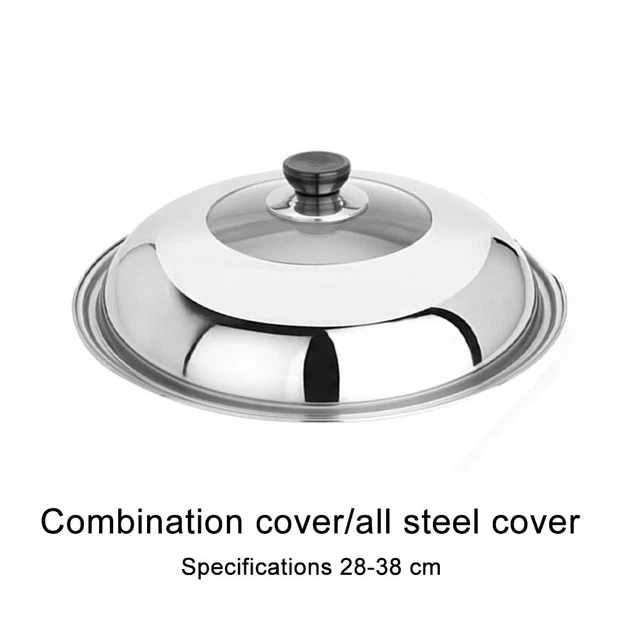 Efficiente copertura wok in acciaio inox con controllo vapore migliora il processo di cottura