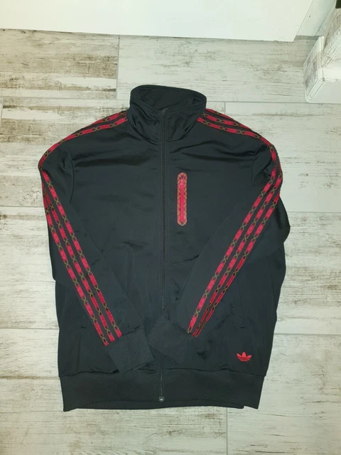 Adidas firebird jacke schwarz rot deals