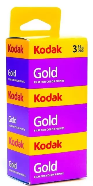 Kodak GOLD 200 - 35mm 36 Exposure Colour Negative Film Triple Pack