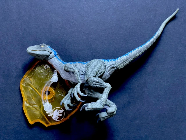 MATTEL JURASSIC WORLD Amber Collection 6” Velociraptor Blue Figure ...