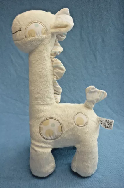 M&S Marks Spencer 14" Cream Giraffe Soft Plush Toy Rattle comforter