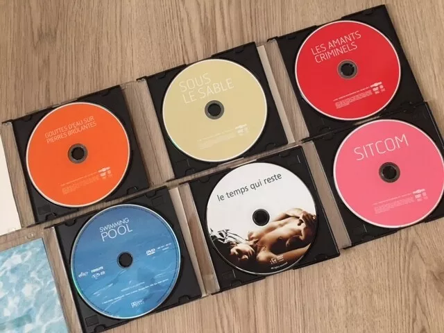 François Ozon lot de 6 films DVD sous boîtiers de rangement plastique noir 