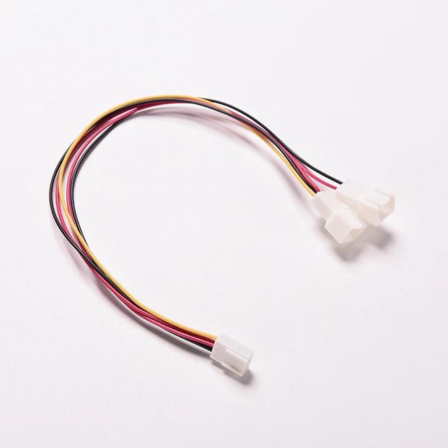 3 Pin PC Case Fan Power Splitter Cable Lead 1 Female to 2 Male Motherboar.Q1