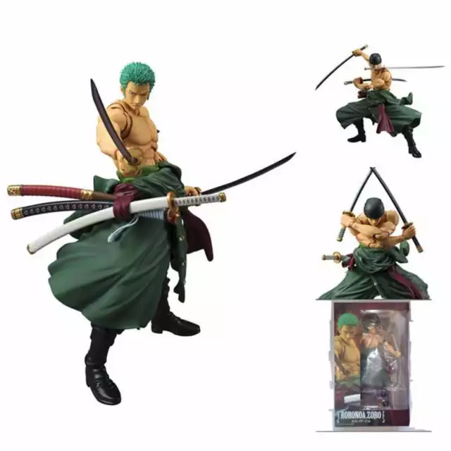 One Piece Anime Roronoa Zoro Action Figure All Joints Movable Model Gift UK