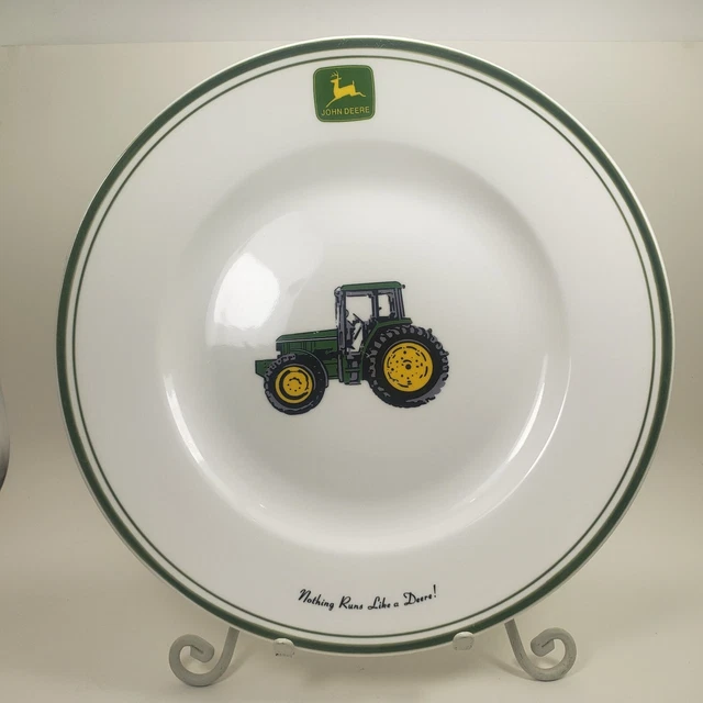 John Deere Logo Tractor Dinner Plates - Marketed By Gibson - 11 in