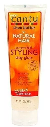 Cantu Shea Butter Extra Hold Styling Stay Glue For Natural Hair & Wigs - 8 oz.