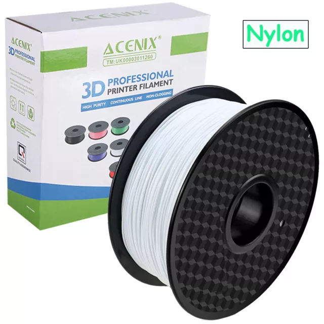 ACENIX® High Quality White Nylon Filament 1.75mm/1Kg Spool for 3D Printers